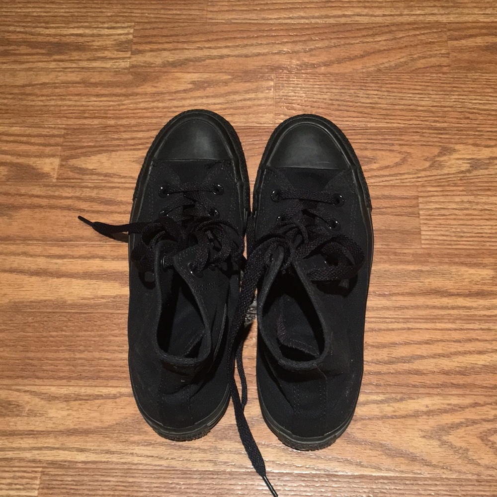 All Black High Top Converse